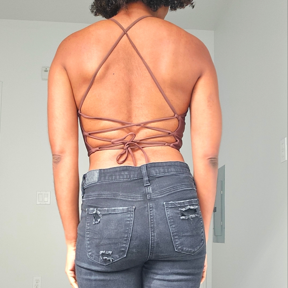 Cotton On | Cocoa Strappy-Back Crop Top